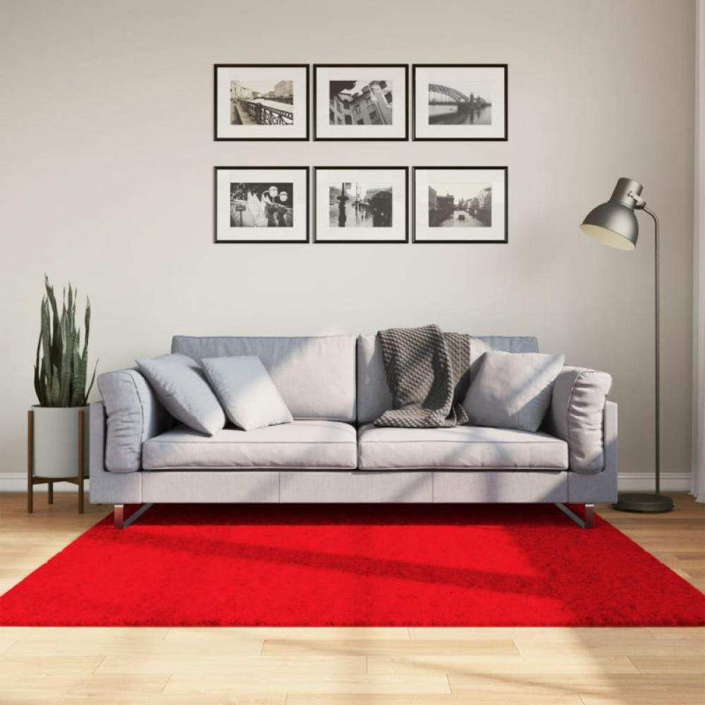 Teppich OVIEDO Kurzflor Rot 160x160 cm Bild 1