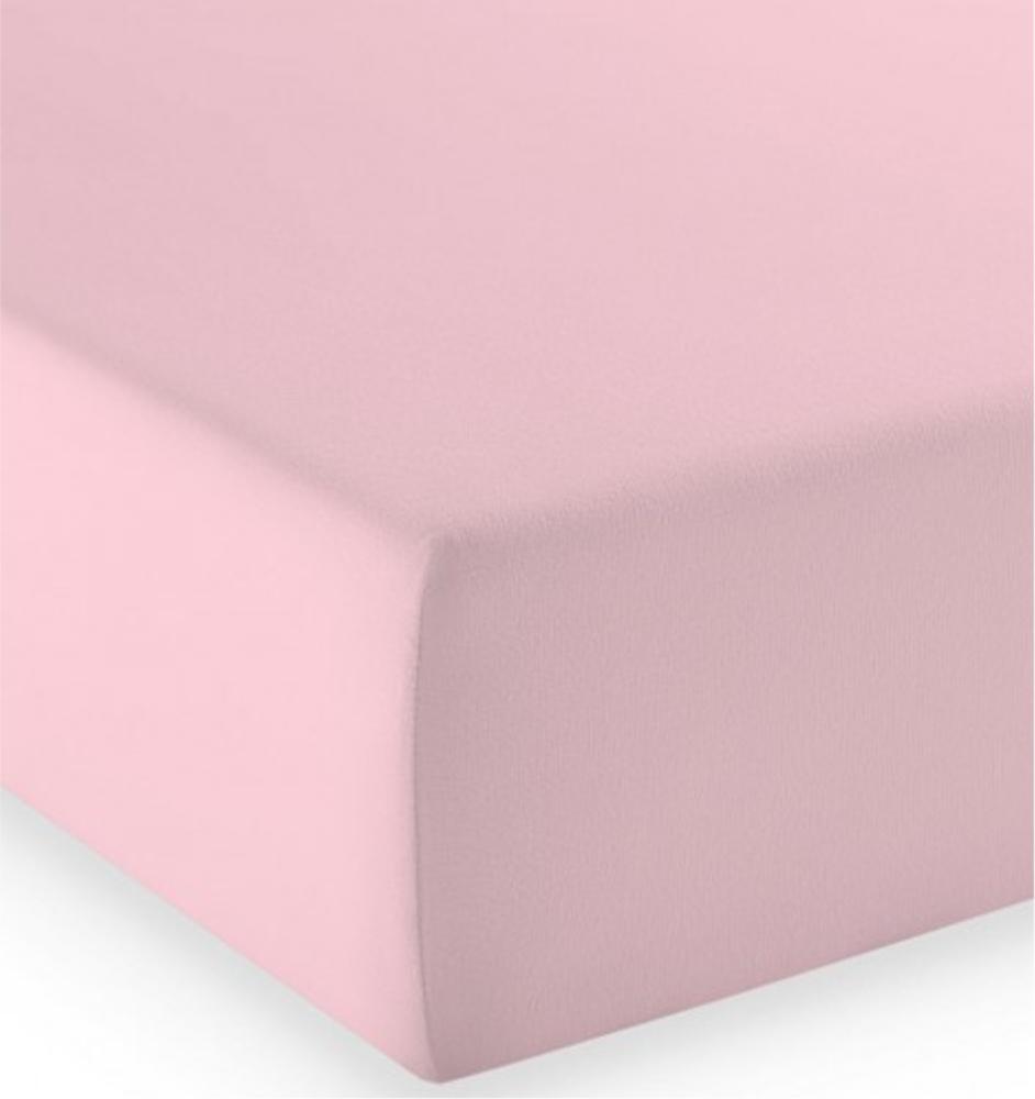 Fleuresse Mako-Jersey-Spannlaken comfort Farbe rosa 8099, Größe 100x200 cm Bild 1