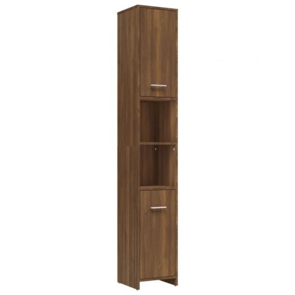 Badezimmerschrank Braun Eichen-Optik 30x30x183,5 cm Bild 1