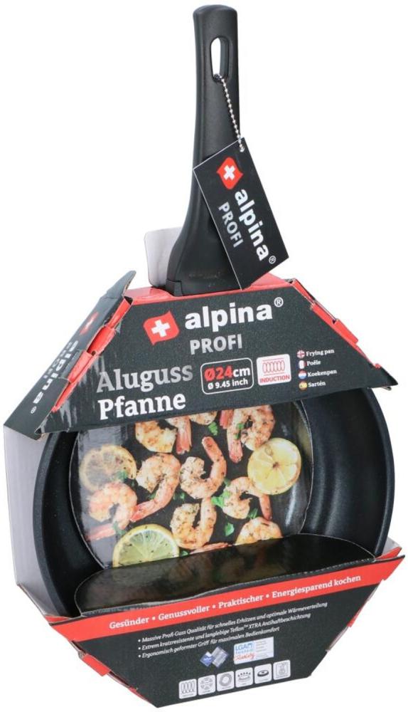 3x Alpina Aluguss Pfanne D24cm Braten Wok Kochen Küche Induktion Schmoren Gemüse Bild 1