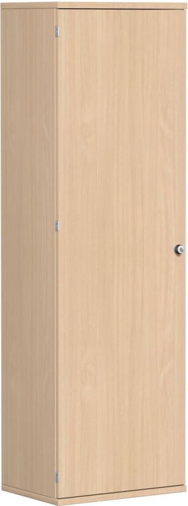 Garderobenschrank mit ausziehbarem Garderobenhalter, 60x42x192cm, Buche Bild 1