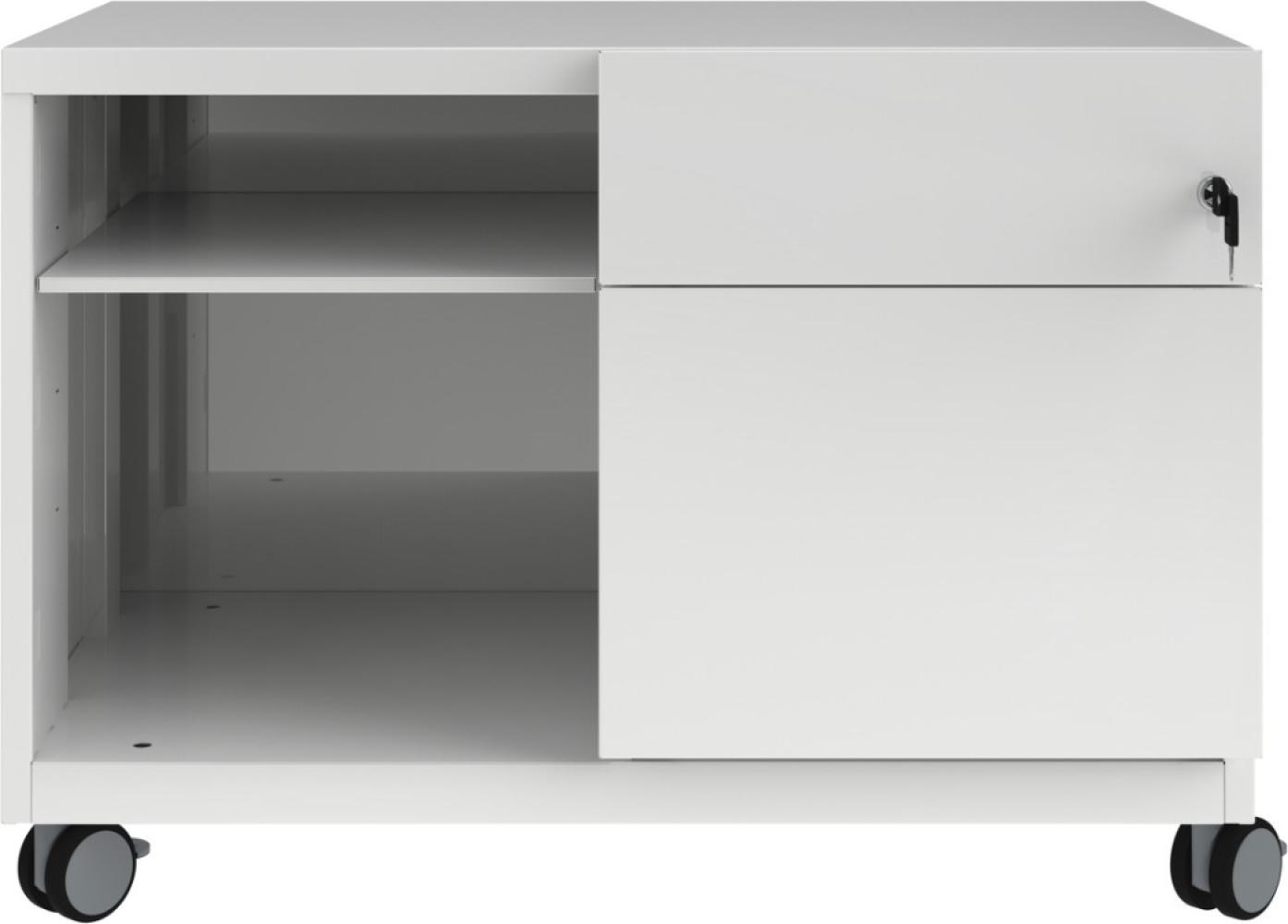 Bisley Note Caddy, Schubladen rechts, B 800 mm, Farbe: verkehrsweiß Bild 1
