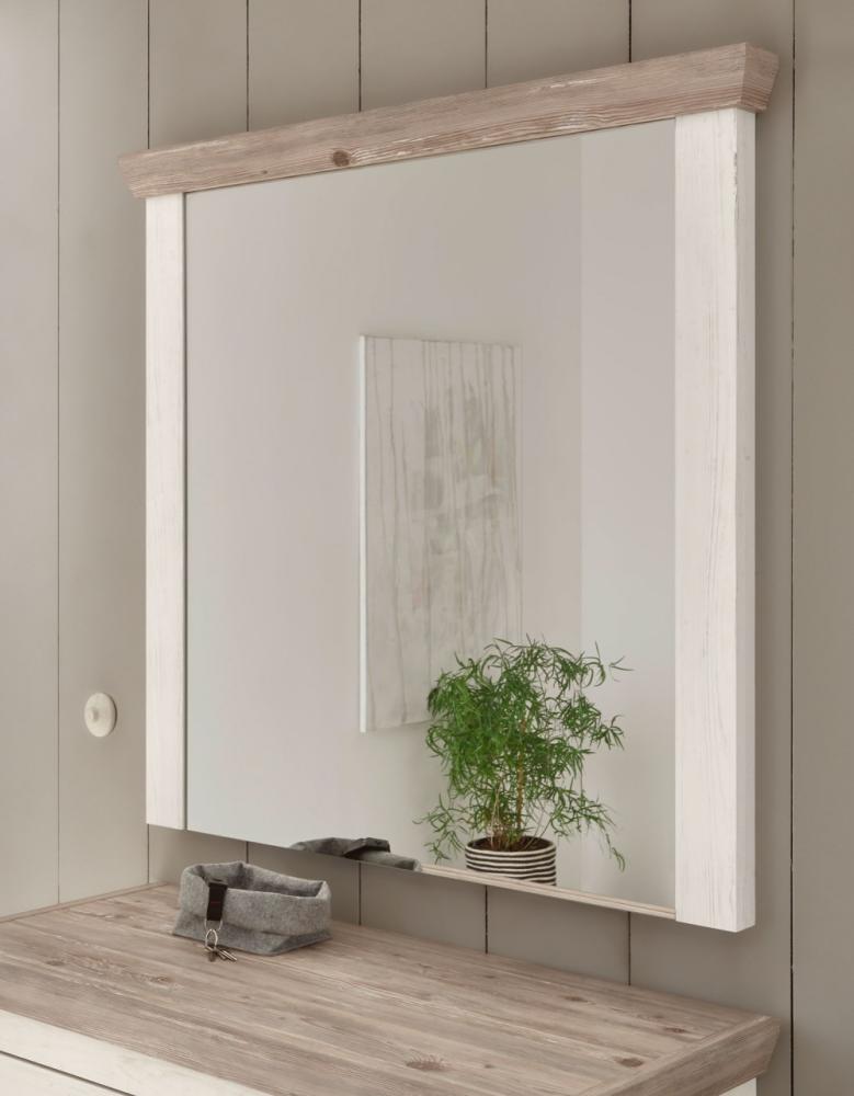 Spiegel Florenz 107x110cm Wandspiegel pinie weiß oslo pinie Flurspiegel Bild 1