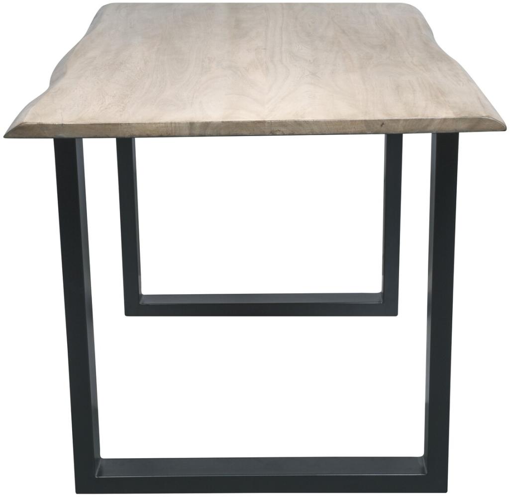 Sit Möbel Tische & Bänke Tisch 140 x 80 cm, Platte hell gekälkt antikfinish, Gestell antikschwarz lackiert Bild 1