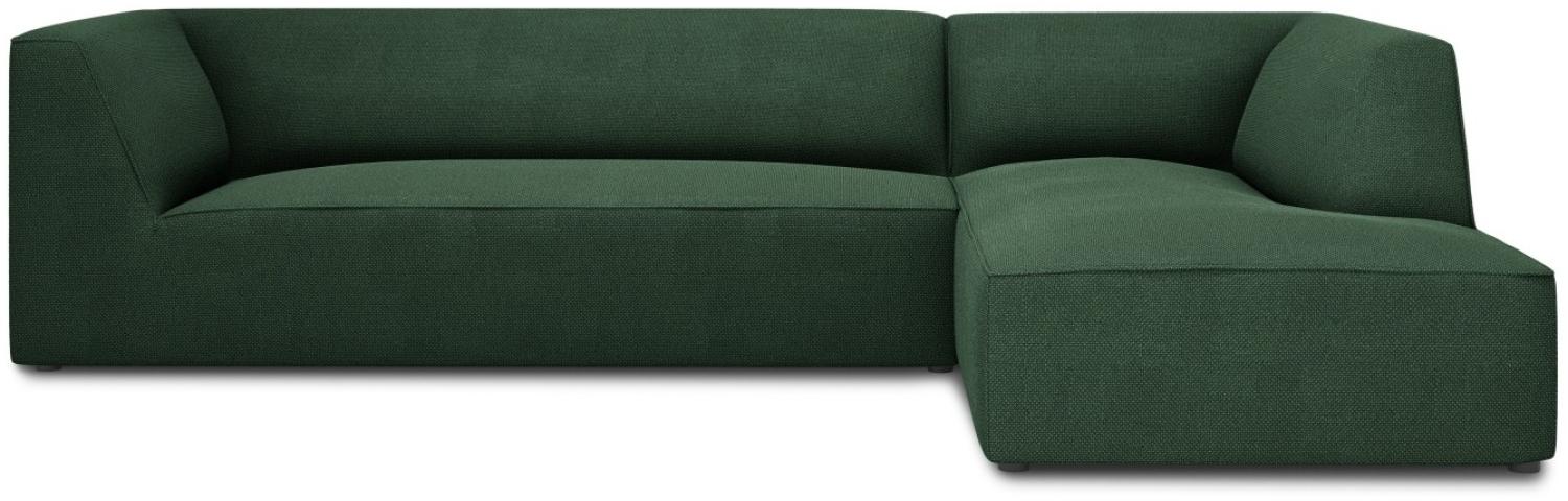 Micadoni 4-Sitzer Modular Ecke rechts Sofa Ruby | Bezug Green | Beinfarbe Black Plastic Bild 1