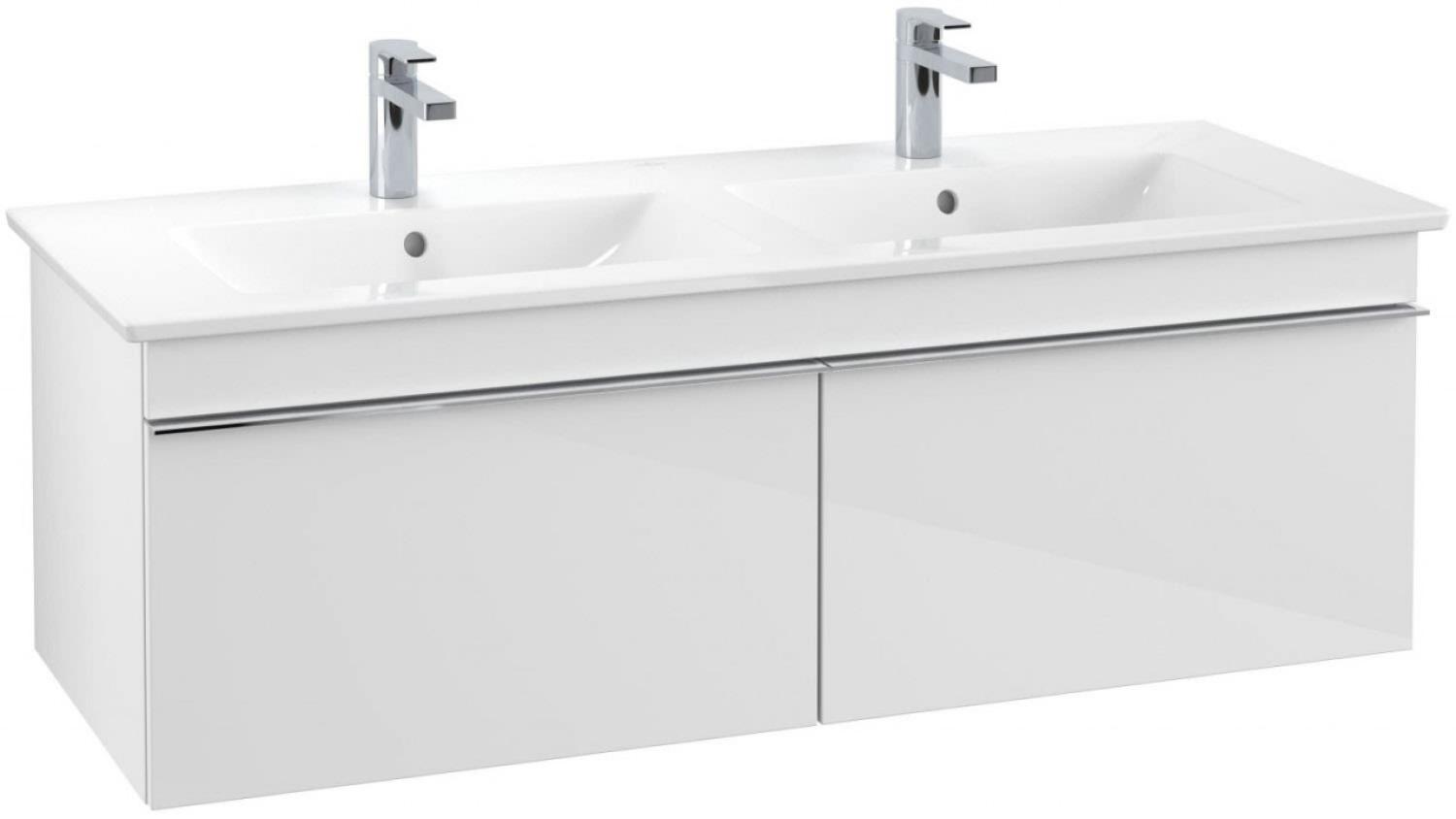 Villeroy & Boch VENTICELLO Waschtischunterschrank 125 cm breit, Weiß, Griff Chrom Bild 1