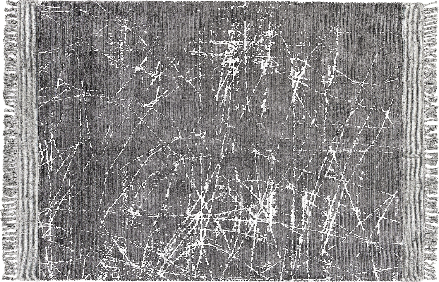 Teppich Viskose grau 160 x 230 cm cm abstraktes Muster Kurzflor HANLI Bild 1