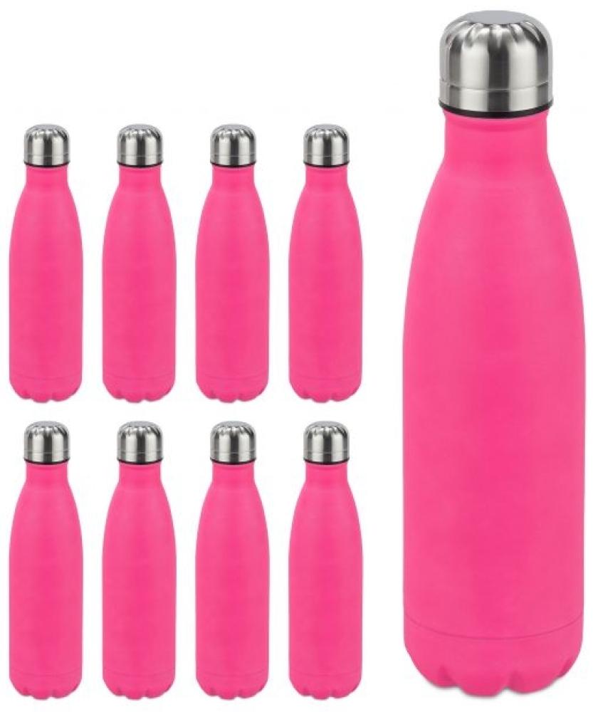 9 x Trinkflasche Edelstahl pink 10028149 Bild 1
