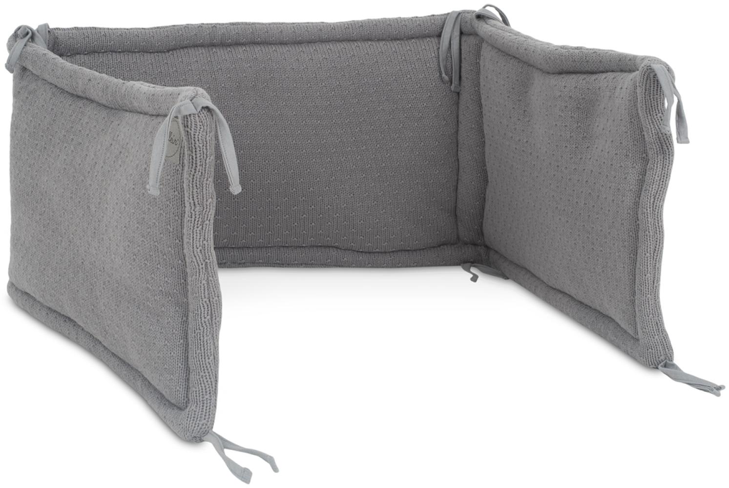 Jollein Nestchen Bettnestchen für Kinderbett 35x180 cm Bliss knit storm grey Bild 1