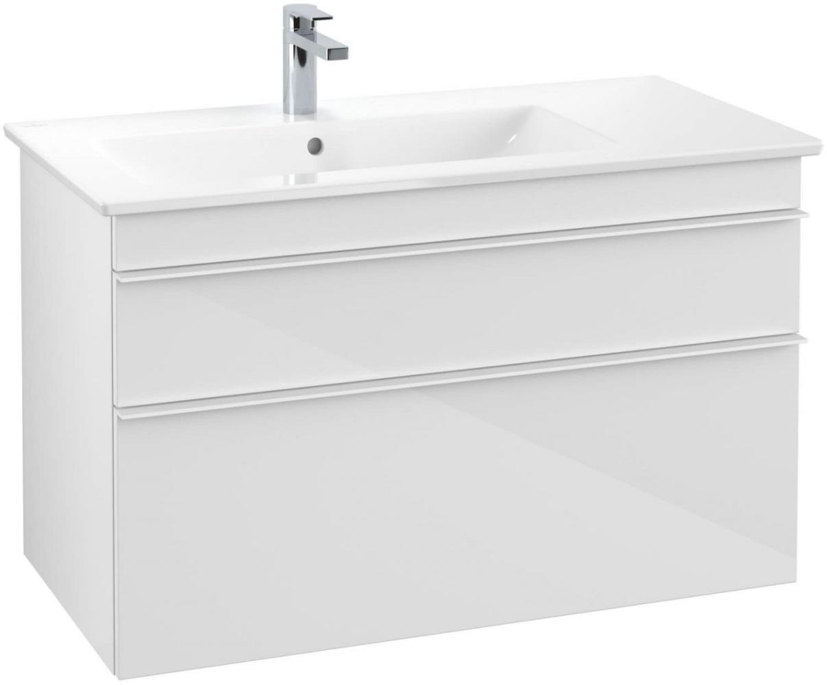 Villeroy & Boch VENTICELLO Waschtischunterschrank 95 cm breit, Weiß, Griff Weiß, für Becken links Bild 1