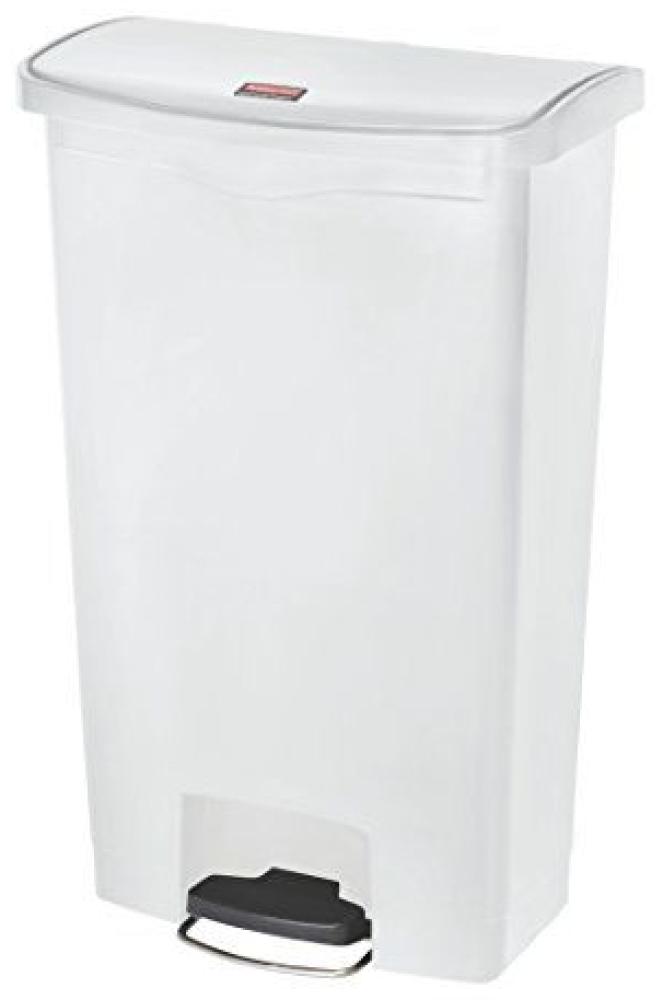 Rubbermaid Commercial Products Slim Jim 1883559 68 Litre Front Step Step-On Resin Wastebasket - White Bild 1
