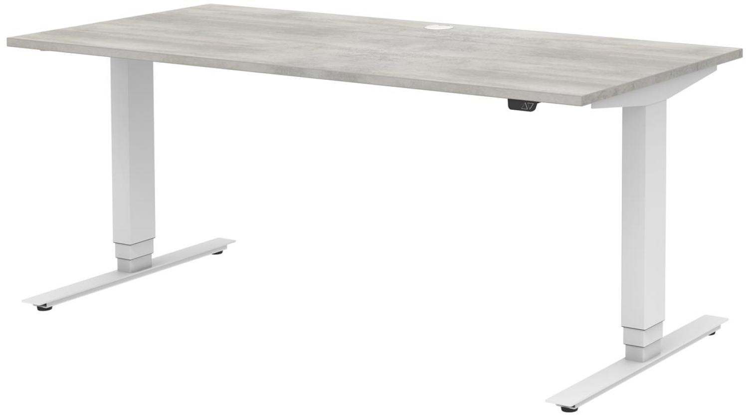 Schreibtisch in Beton Optik - 160x128x70cm (BxHxT) Bild 1