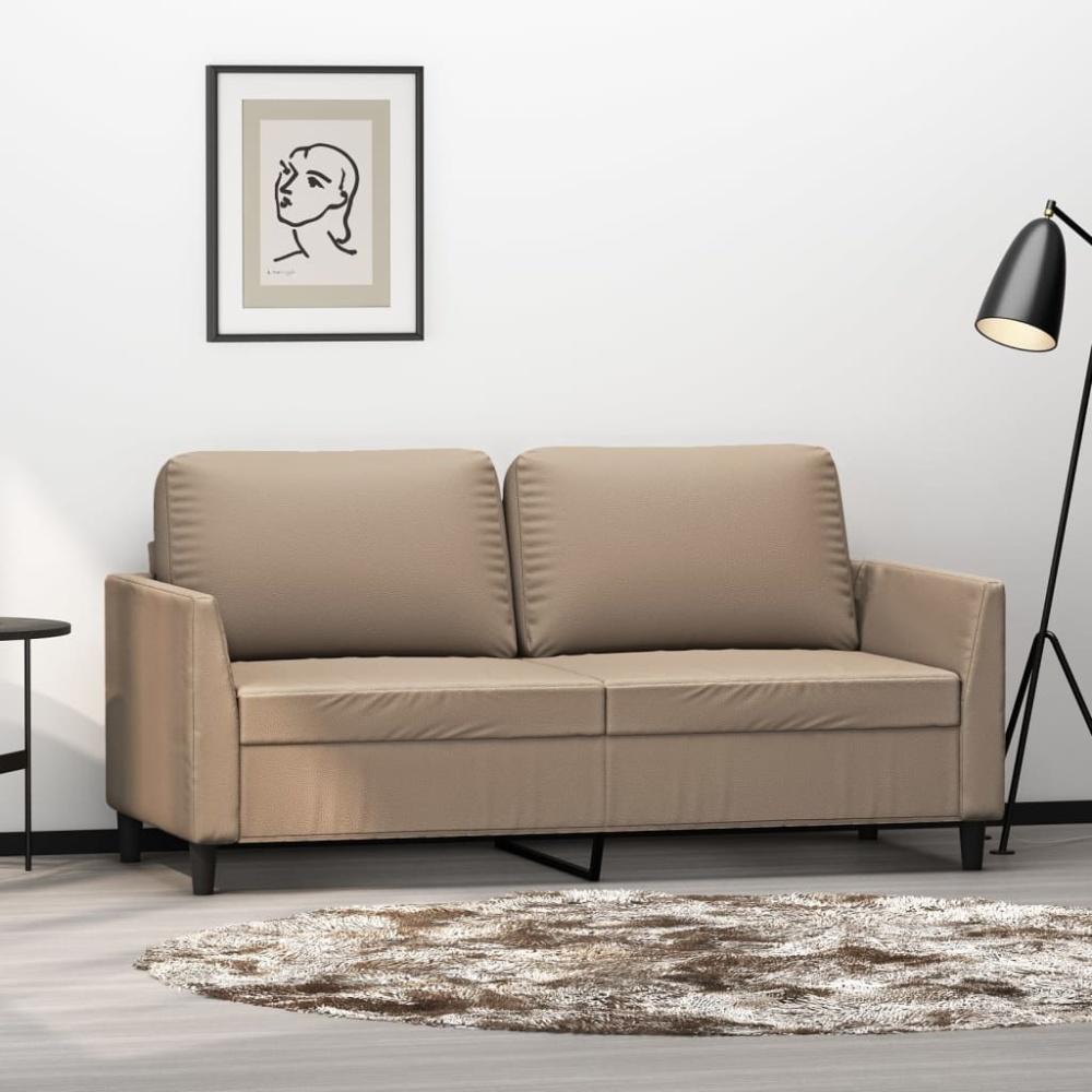 vidaXL 2-Sitzer-Sofa Cappuccino-Braun 140 cm Kunstleder Bild 1