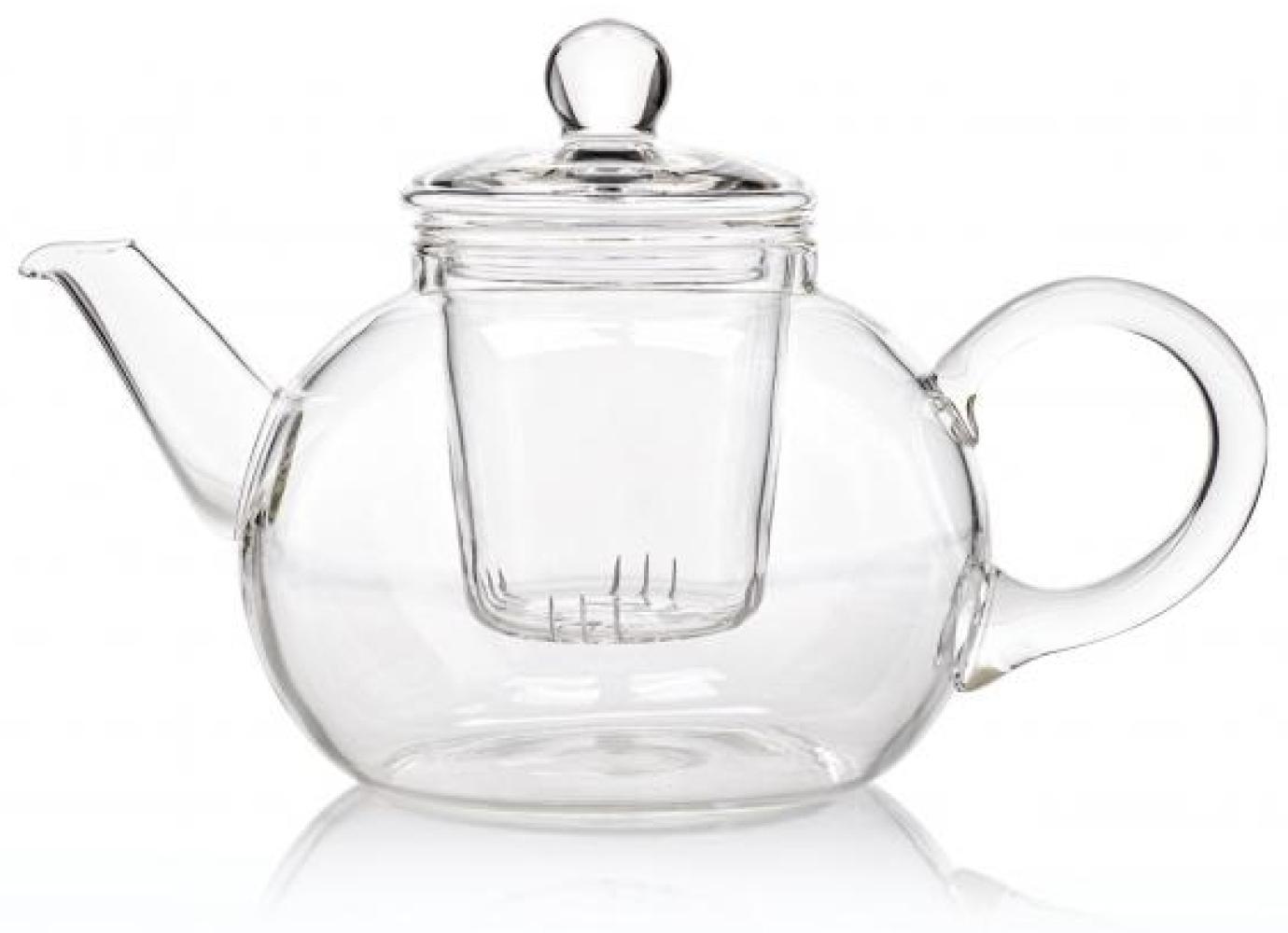 Glas Teekanne 0,6L Boral mit Teefilter und Glasdeckel Bild 1