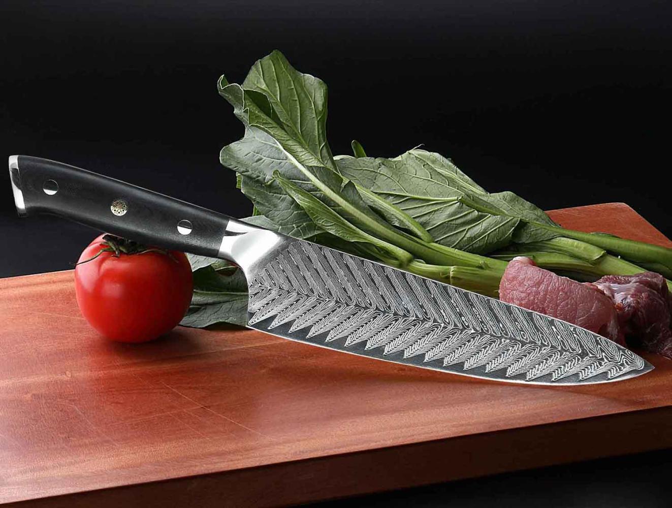 Schöner kann ein Messer nicht sein Das Messer für den Chefkoch Damast Küchen- und Kochmesser Bild 1
