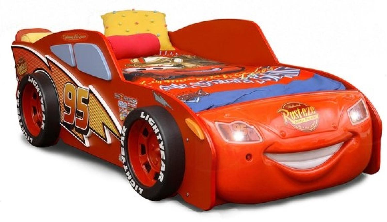 Rennwagen Auto Bett mit Matratze Kinderbett in Rot Autobett McQueen Bild 1