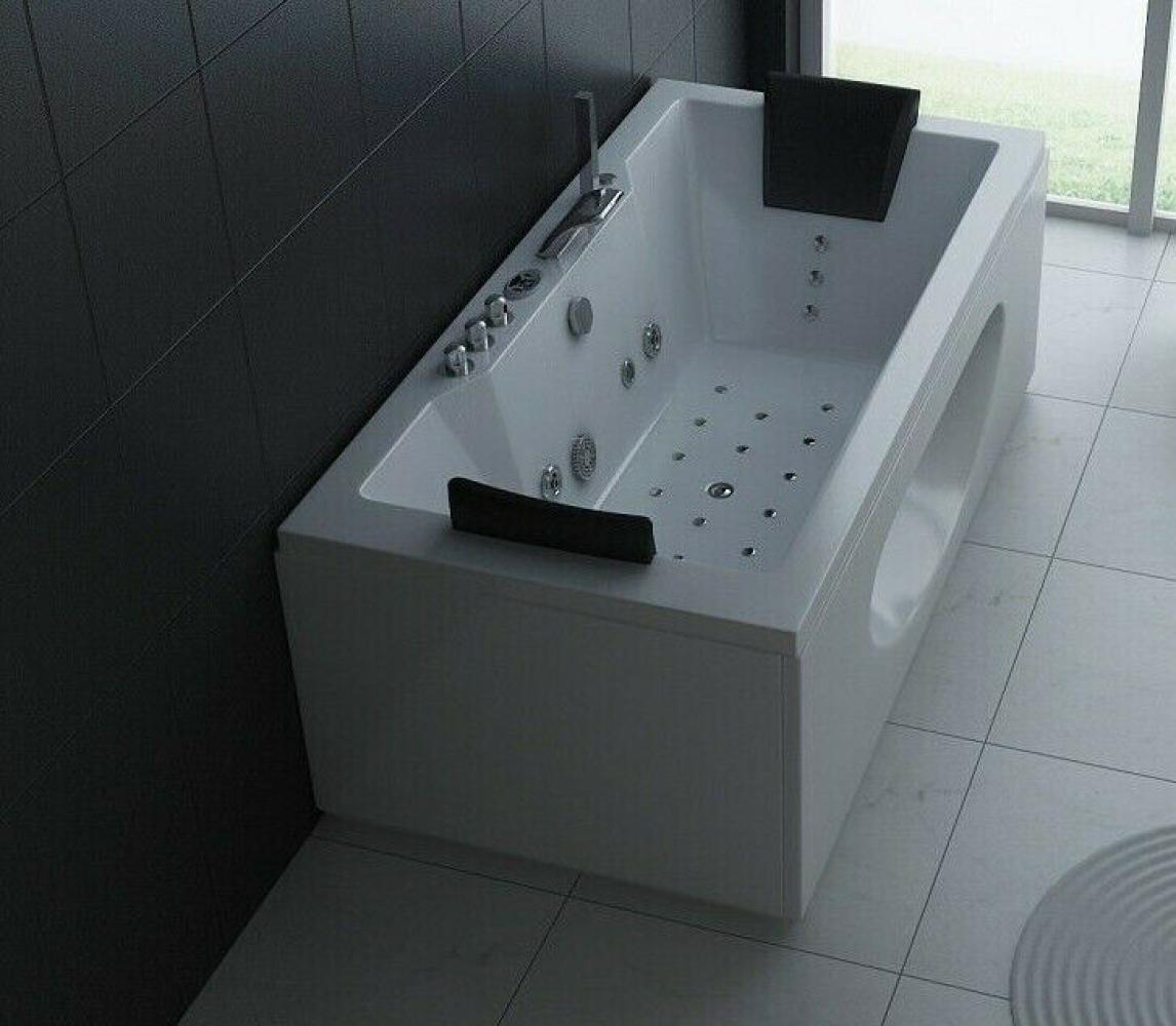 Luxus LED Whirlpool Badewanne SET 180x90cm +Heizung+Hydrojet+Ozon +Radio 2024 b Bild 1