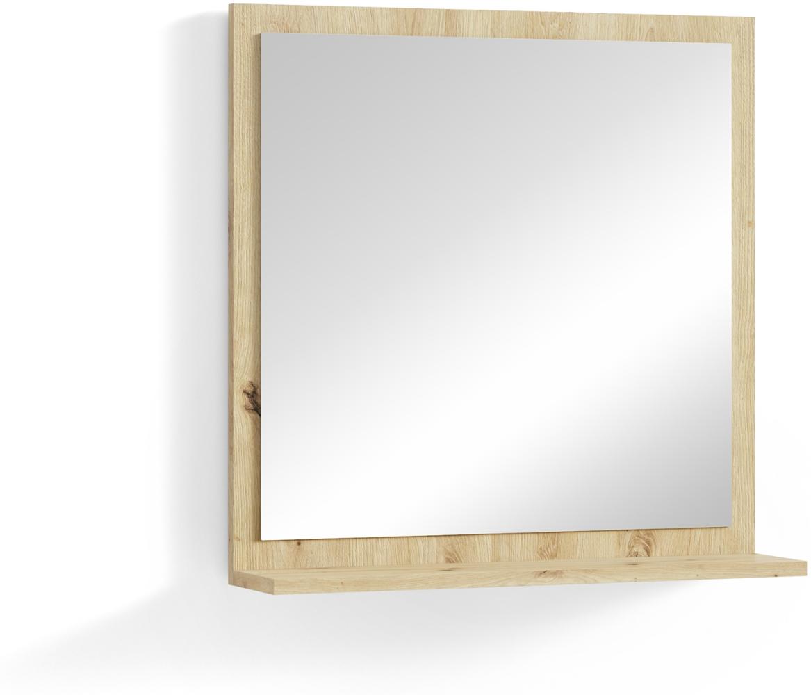 Homexperts 'NEW PORT' Spiegel, Holzwerkstoff Spanplatte Artisan Eiche, B 60 x H 60 x T 14 cm Bild 1