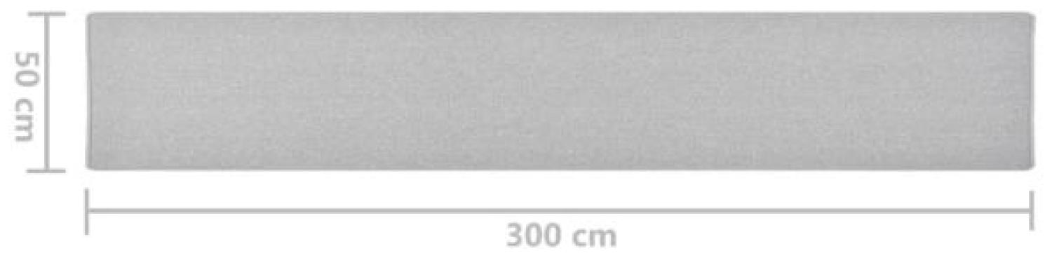 vidaXL Teppichläufer Hellgrau 50x300 cm Bild 1