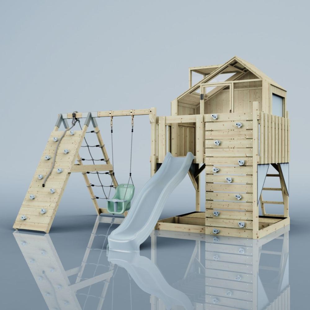 PolarPlay Spielturm Anika aus Holz in Blau Bild 1
