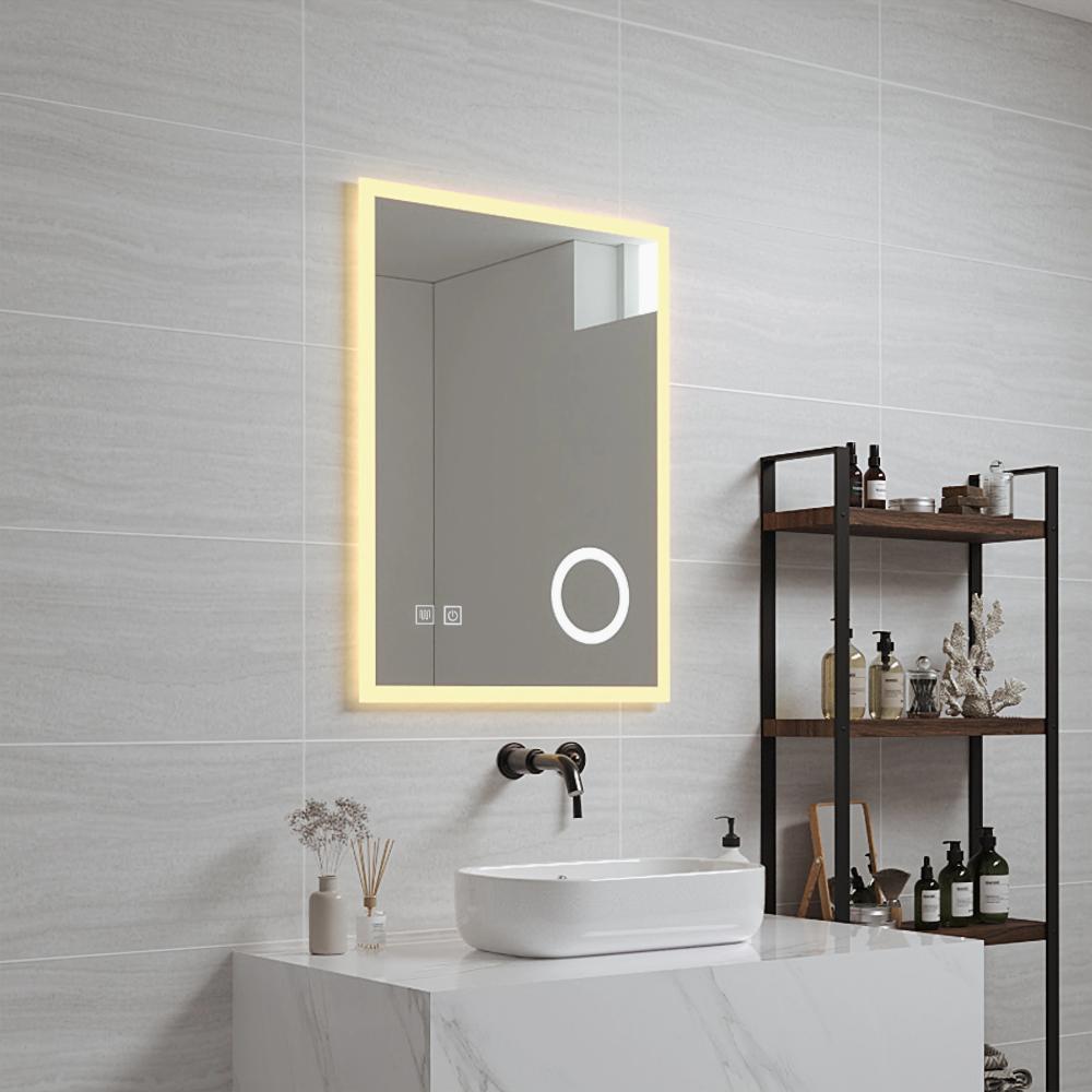 LED-Badspiegel Scafa 50x70 cm Weiß [pro. tec] Bild 1