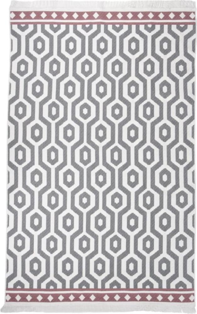 Teppich Grau 160x230 cm Baumwolle Bild 1