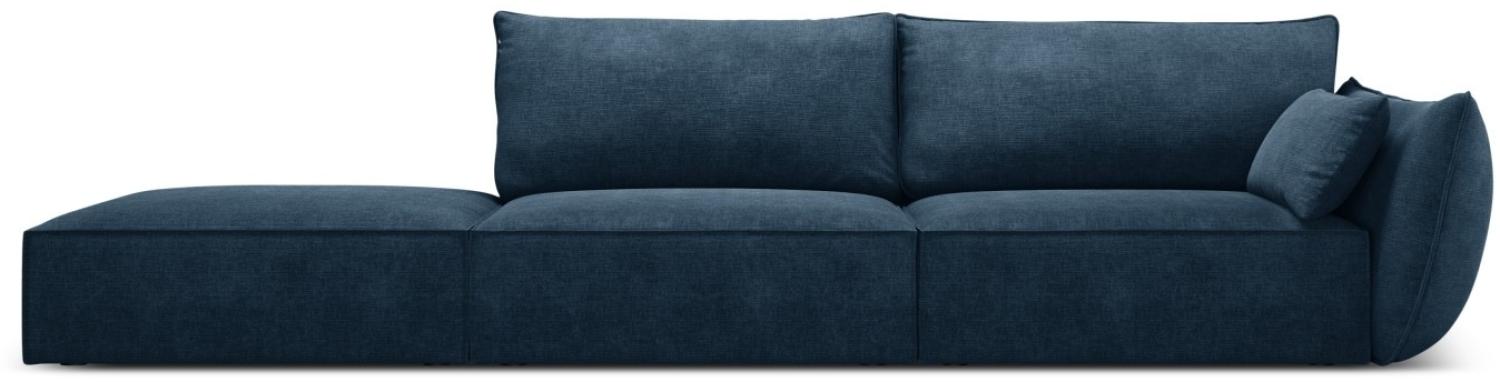 Micadoni 4-Sitzer Links Sofa Kaelle | Bezug Royal Blue | Beinfarbe Black Plastic Bild 1