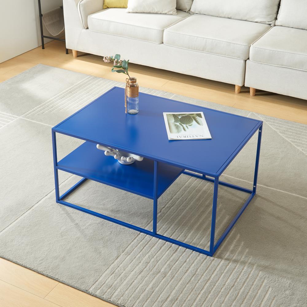 Couchtisch Solund 90x60x45 cm Dunkelblau [en. casa] Bild 1