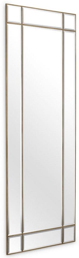 Casa Padrino Luxus Wandspiegel Vintage Messingfarben 78,5 x 3,5 x H. 215,5 cm - Wohnzimmer Spiegel - Schlafzimmer Spiegel - Garderoben Spiegel - Luxus Möbel Bild 1