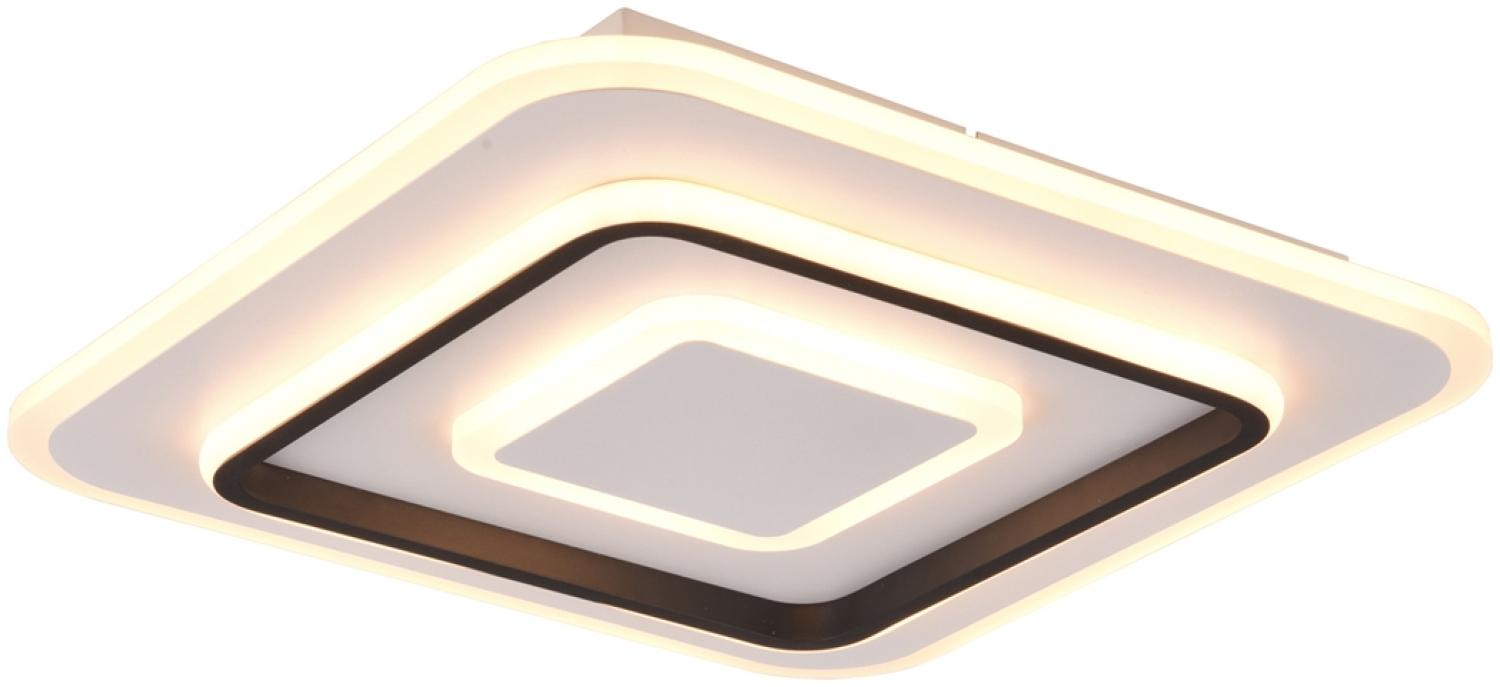 Flache LED Deckenleuchte JORA Weiß mit Fernbedienung dimmbar, 39x39cm Bild 1