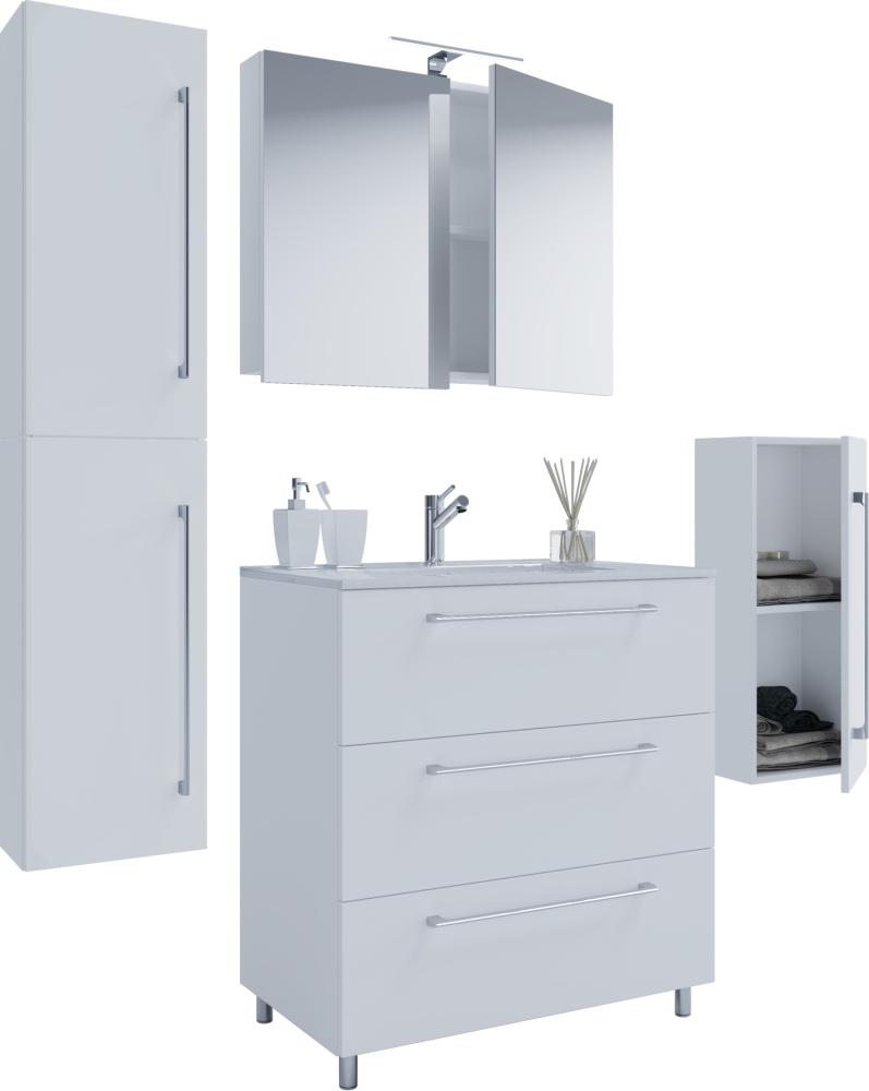 Schubo Bad Möbel Set Waschbecken Unterschrank Wandspiegel Badezimmer Waschtisch Bild 1
