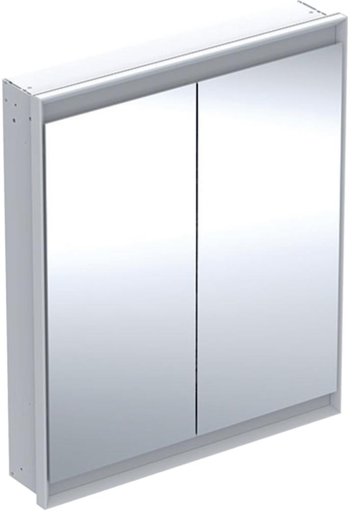 Geberit ONE Spiegelschrank mit ComfortLight, 2 Türen, Unterputzmontage, 75x90x15cm, 505. 802. 00, Farbe: weiss / Aluminium pulverbeschichtet - 505. 802. 00. 2 Bild 1