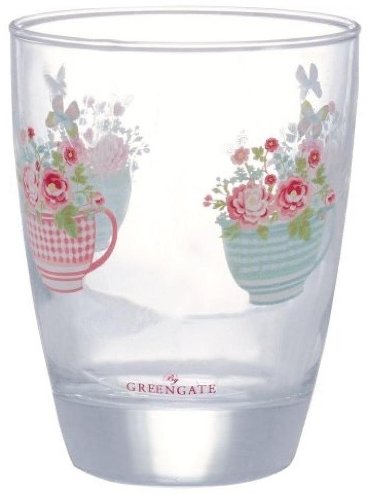 Greengate Wasserglas Alma Flowers White GLAWATAFL0112 Bild 1