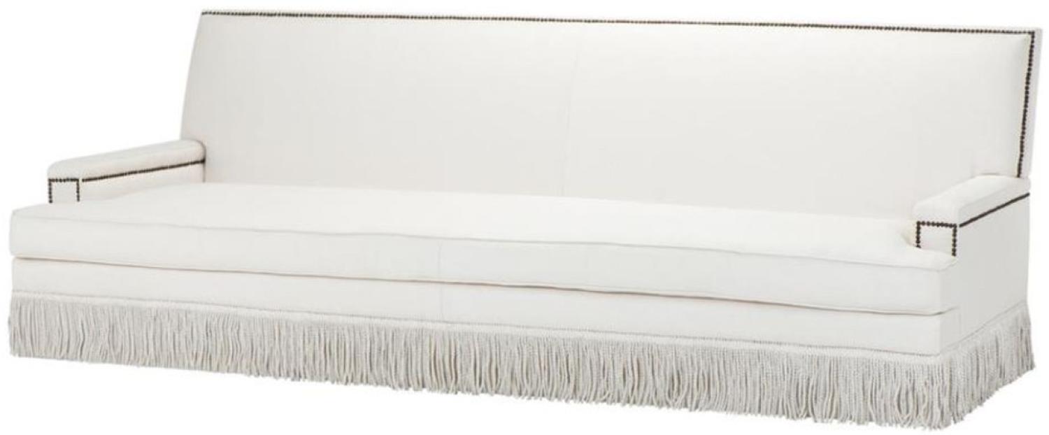 Casa Padrino Luxus Designer Sofa Weiß 262 x 102 x H. 90 cm - Wohnzimmer Möbel Bild 1
