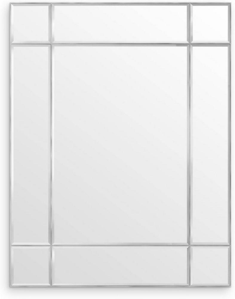 Casa Padrino Luxus Wandspiegel Silber 140 x 4 x H. 180 cm - Wohnzimmer Spiegel - Schlafzimmer Spiegel - Garderoben Spiegel - Luxus Möbel Bild 1