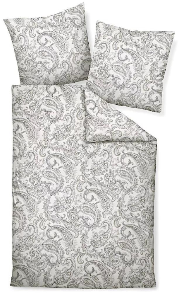 Janine Biber Bettwäsche Davos 155x220 Paisley braun grau sand 65152-08 Bild 1