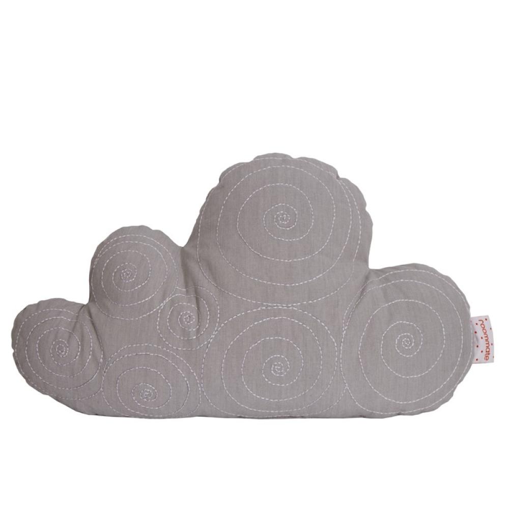 roommate Wunderschönes Kuschelkissen, Wolke, grau, aus Bio Baumwolle Bild 1