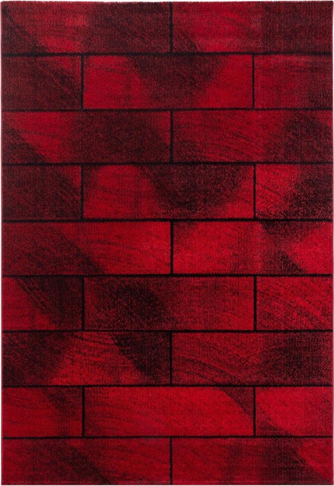 Kurzflor Teppich Balia Läufer - 80x250 cm - Rot Bild 1