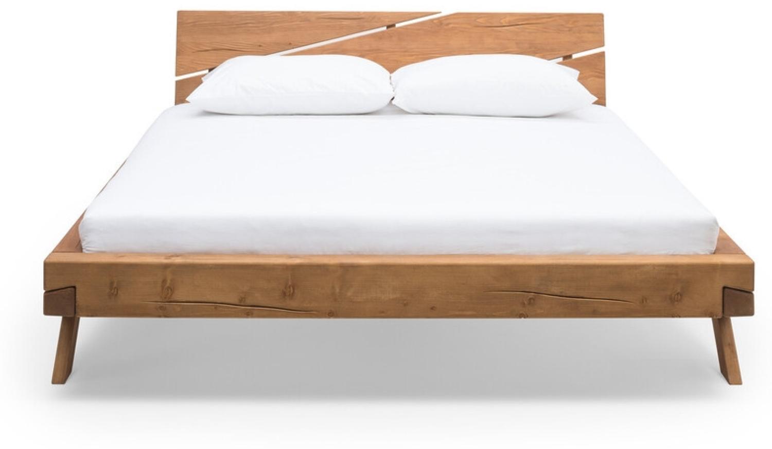 SalesFever Bett Balkenbett 180 x 200 cm Fichtenholz natur Bild 1