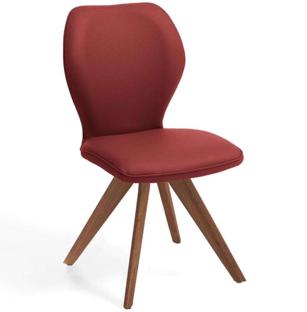 Niehoff Sitzmöbel Colorado Trend-Line Design-Stuhl Gestell Wild-Nussbaum - Leder Napoli rubin Bild 1