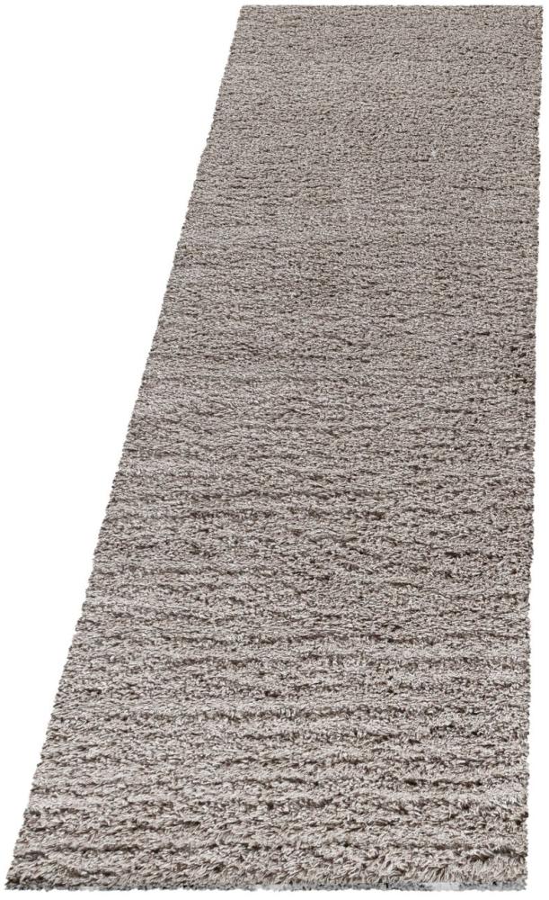 Hochflor Teppich Francesca Läufer - 80x250 cm - Beige Bild 1