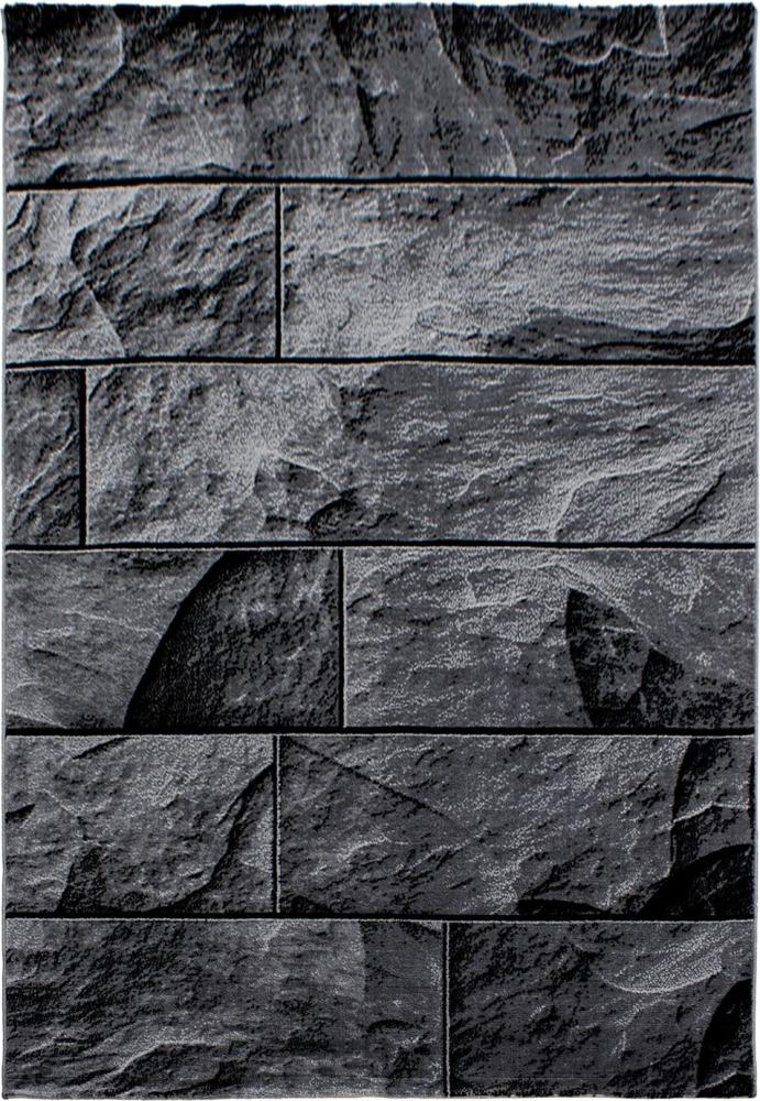 Kurzflor Teppich Paolo rechteckig - 140x200 cm - Schwarz Bild 1