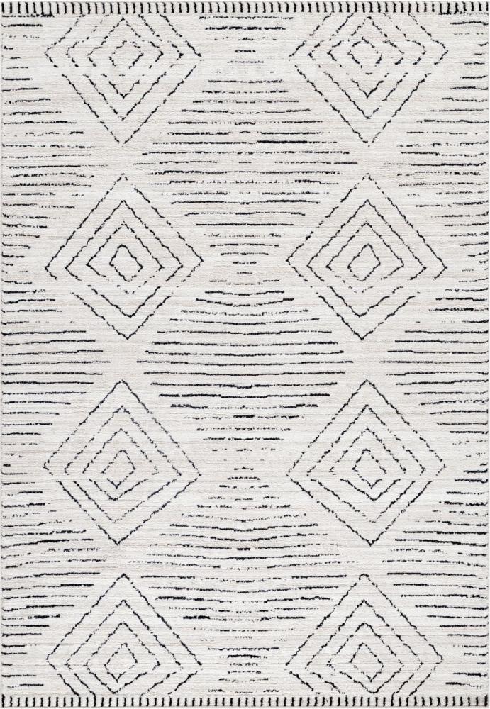 Kurzflor Teppich Tigras rechteckig - 120x170 cm - Creme Bild 1