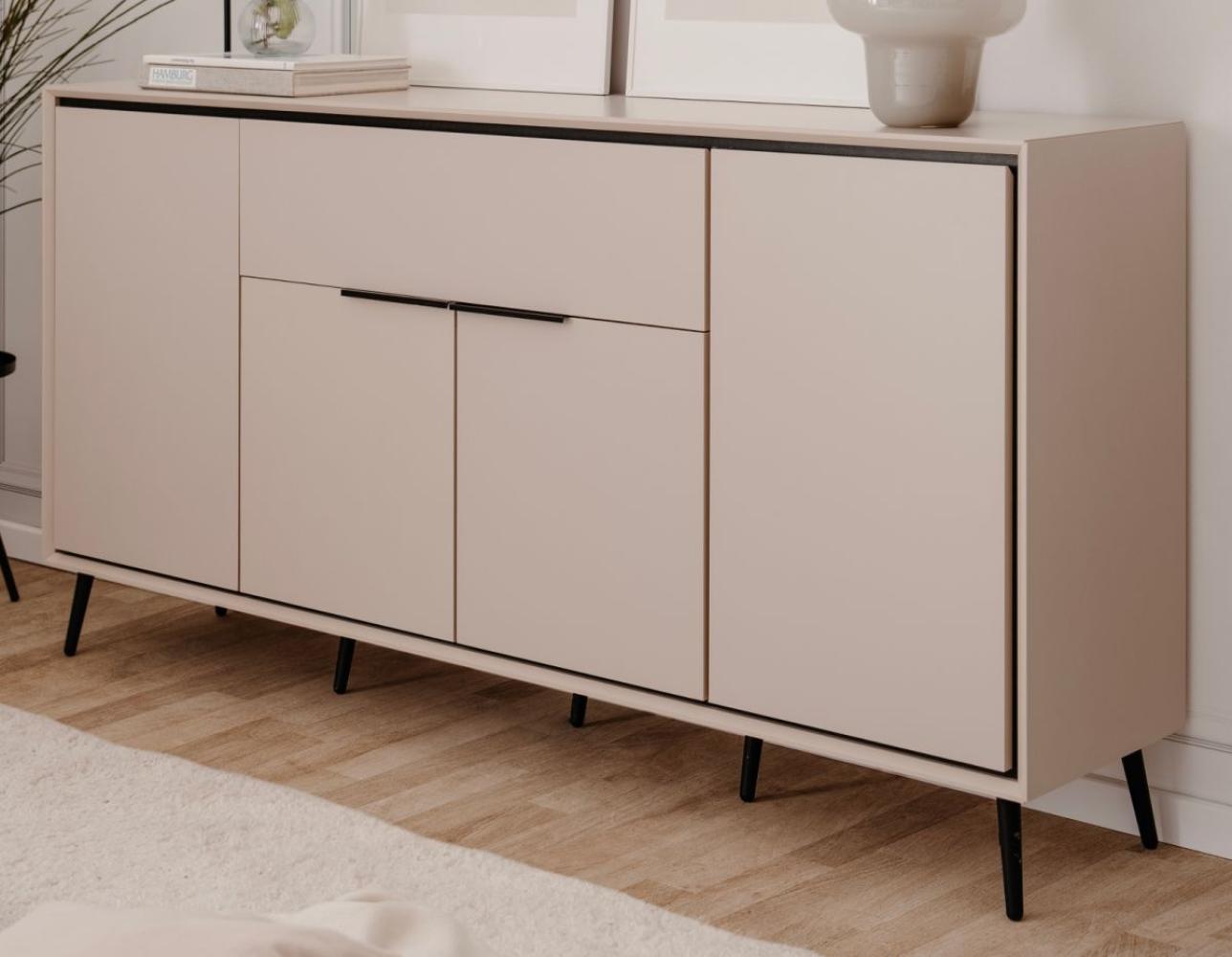 Sideboard Brebbia in sand und schwarz 175 x 90 cm Bild 1