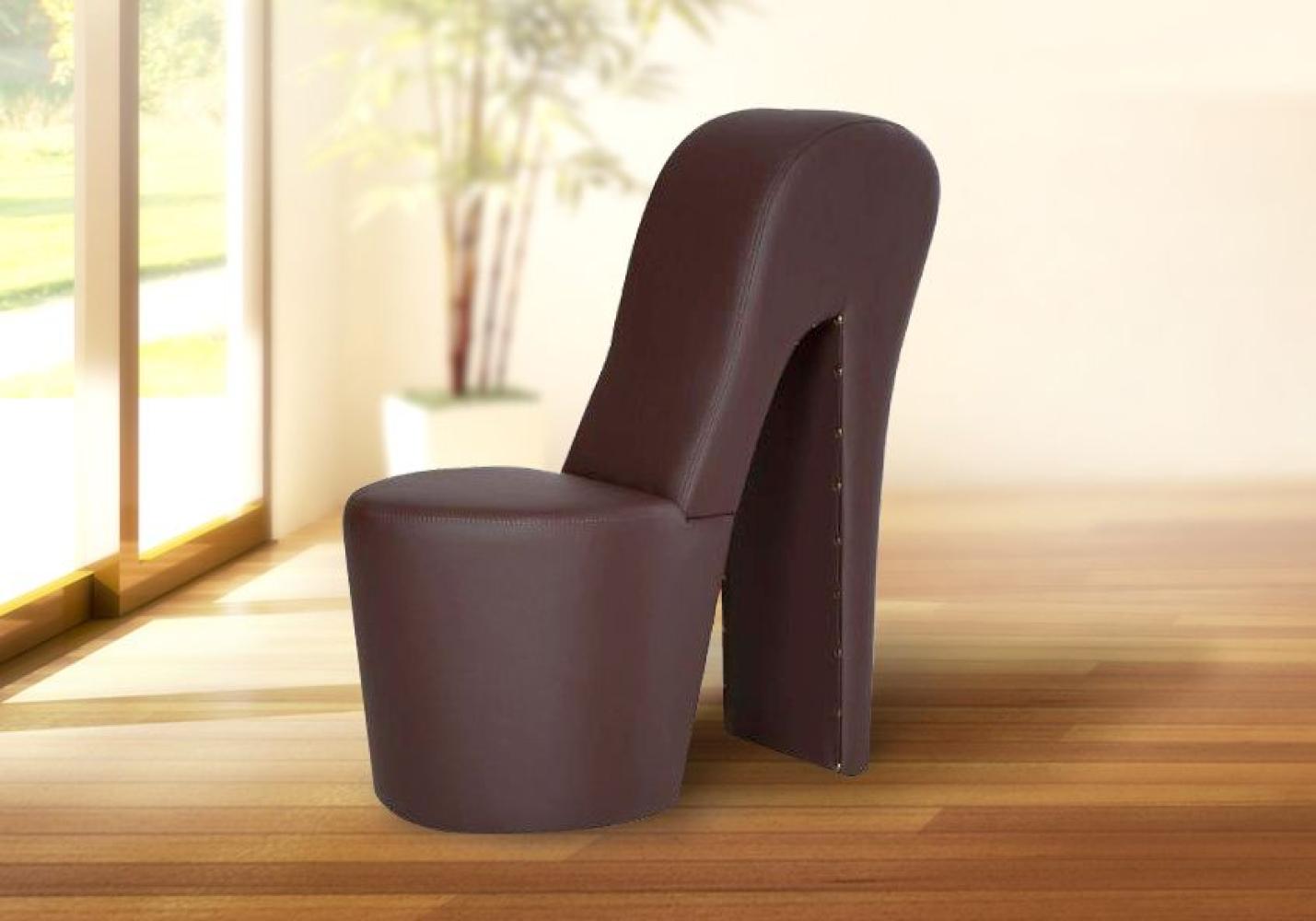 Schuhsessel DESIGNER Sessel - DONNA / Braun - High Heel Sessel Bild 1