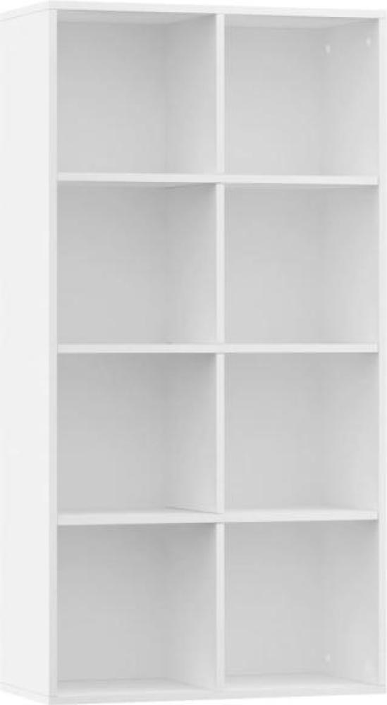 vidaXL Bücherregal/Sideboard Weiß 66×30×130 cm Spanplatte Bild 1