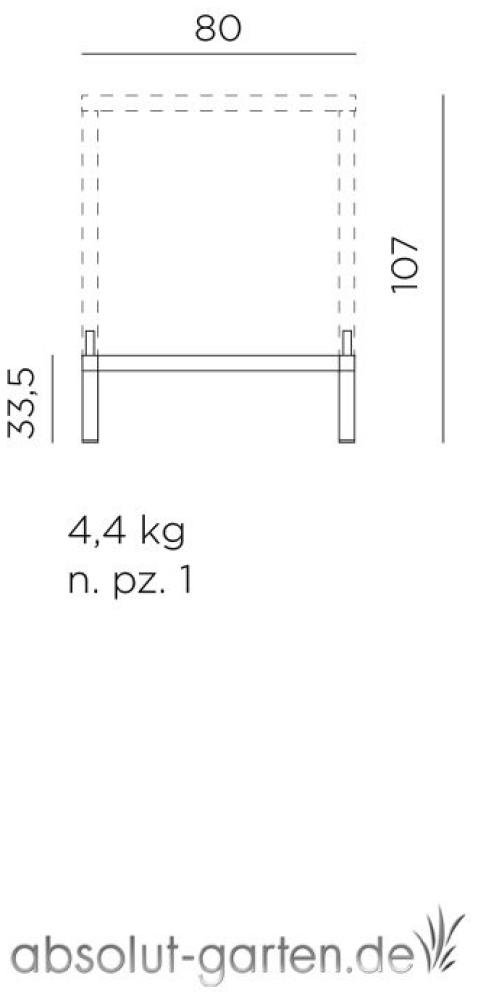 Tisch Cube Kunststoff (Antracite 80 x 80 cm 80 x 80 x 33,5 cm ) Bild 1
