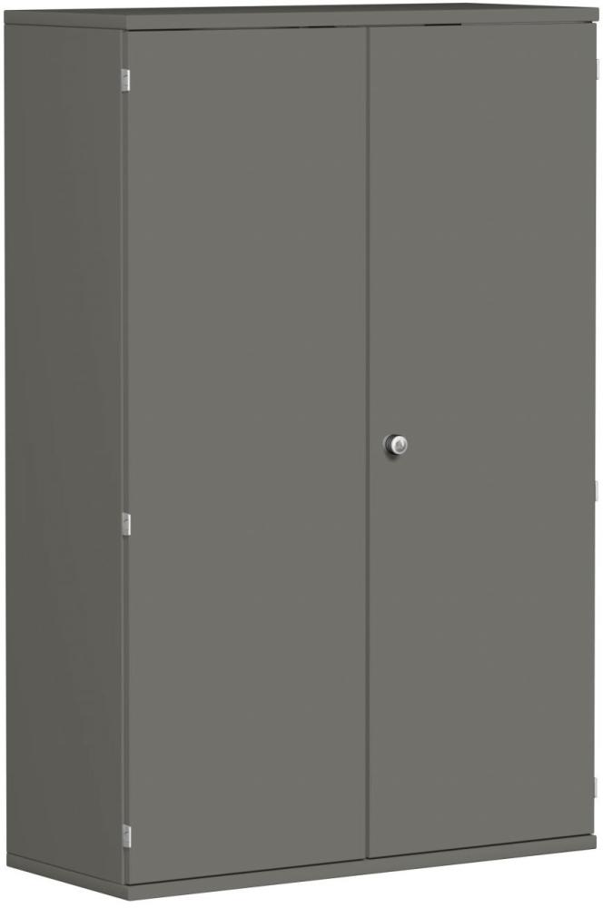 Garderobenschrank mit ausziehbarem Garderobenhalter, 100x42x154cm, Graphit Bild 1