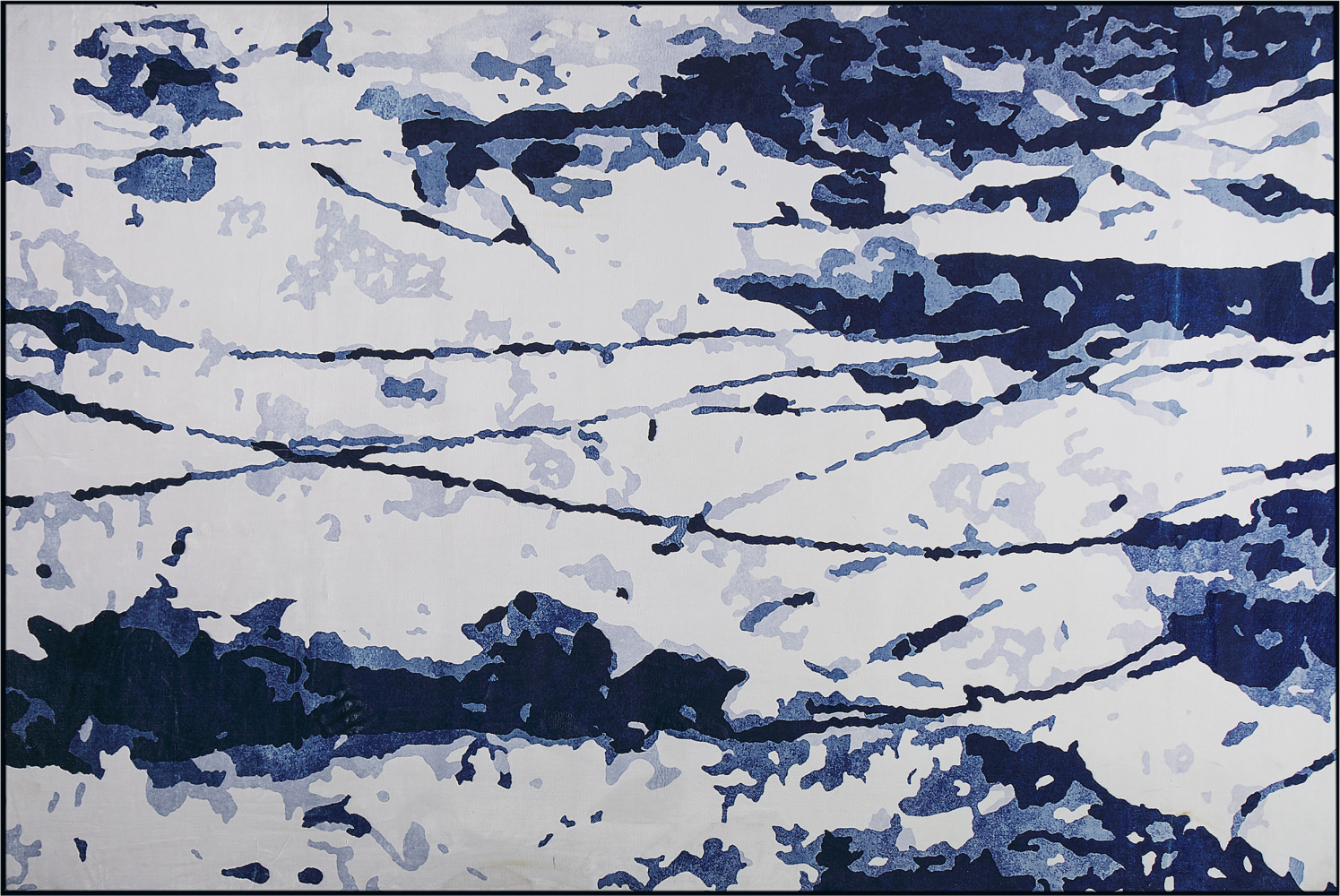 Teppich weiß blau 160 x 230 cm Kurzflor IZMIT Bild 1
