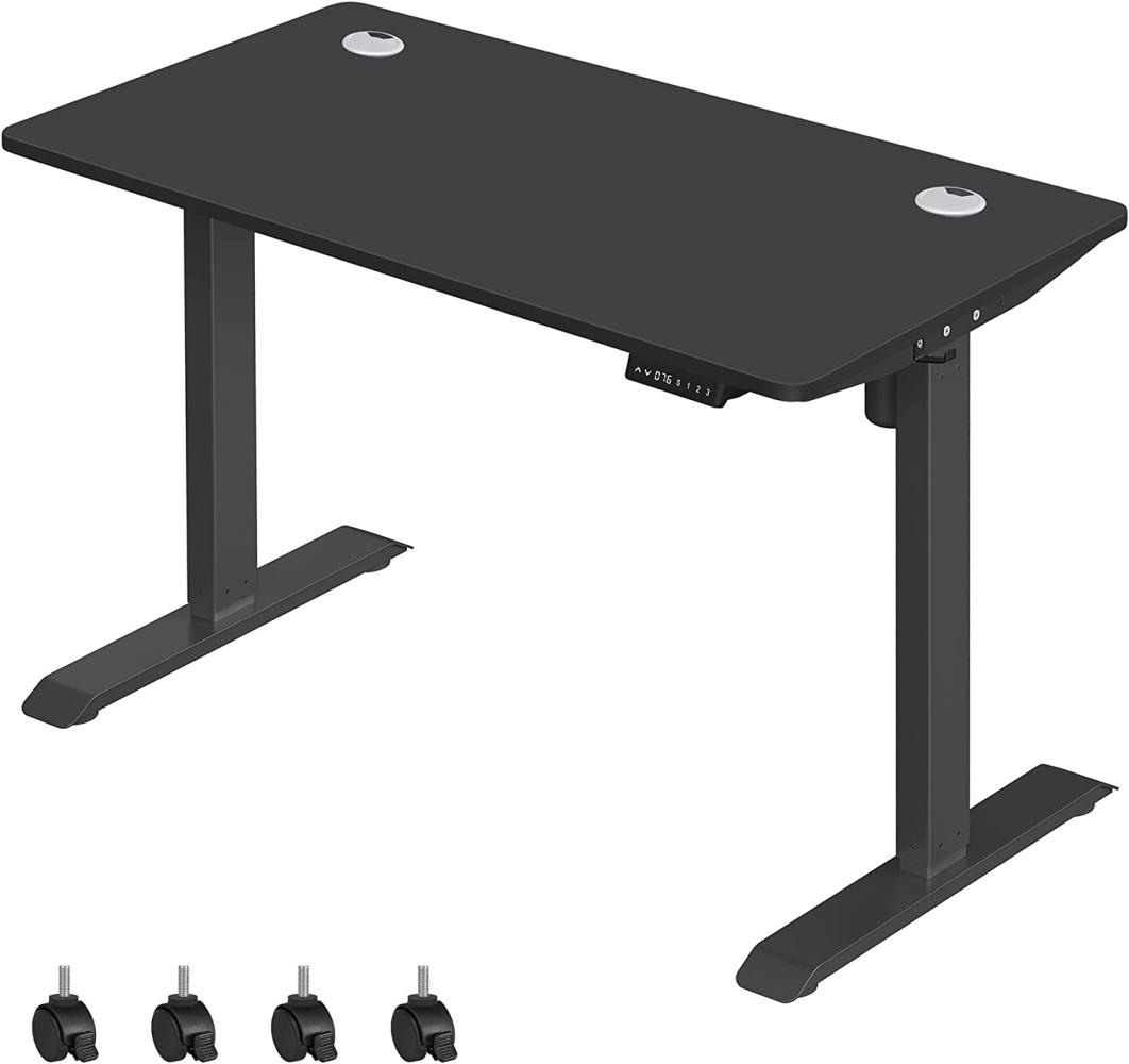 Songmics Höhenverstellbarer Schreibtisch, stufenlos verstellbar, Memory-Funktion mit 3 Höhen, Auffahrschutz, schwarz, 120x60x73.5-119cm Bild 1